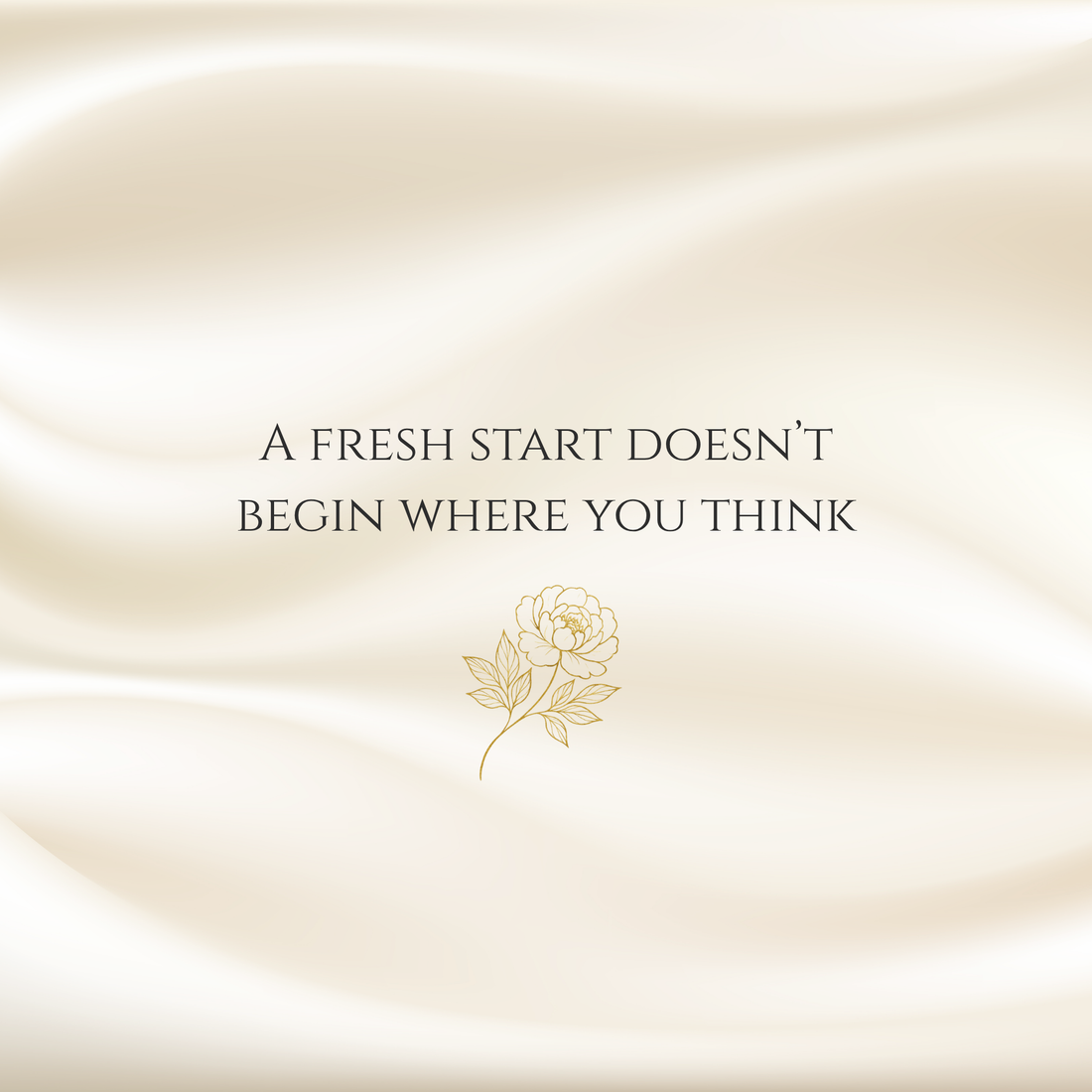A Fresh Start Doesn't Belong Where You Think