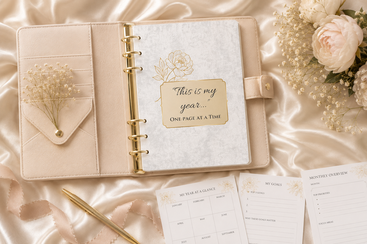 Gold Peony Reflection Collection