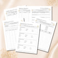 Finance Planner Printable Page Bundle | Gold Peony Collection