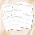 Life Admin Printable Planner Page Bundle | Gold Peony Collection