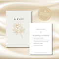 Gold Peony August Planner  – Monthly Printable PDF