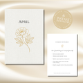 Gold Peony April Planner – Monthly Printable PDF