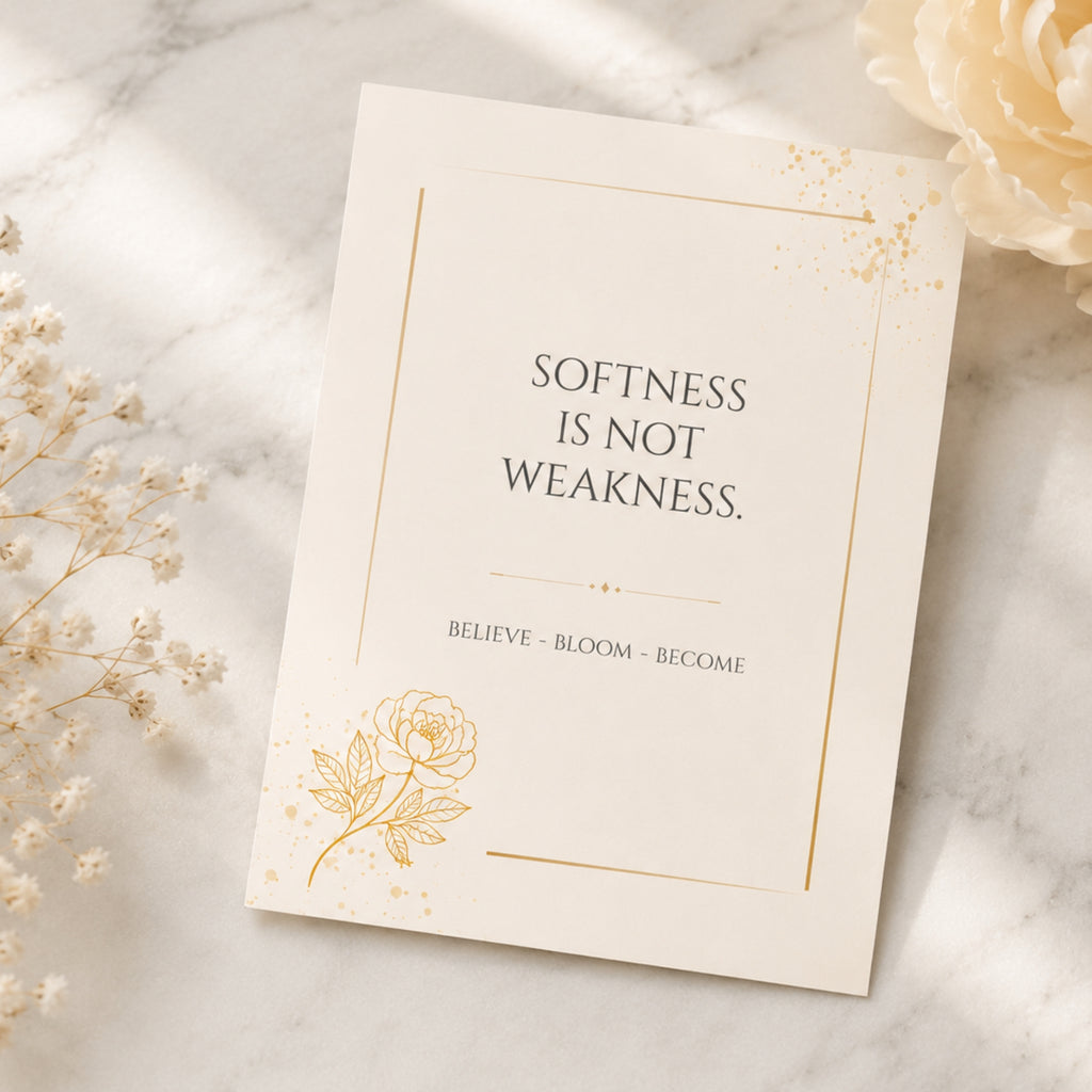 Gold Peony Affirmation Cards | Printable Card Set