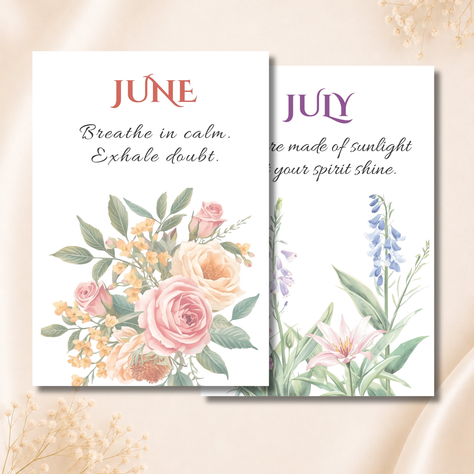 Birth Flower Monthly Dashboard | Planner Page Bundle