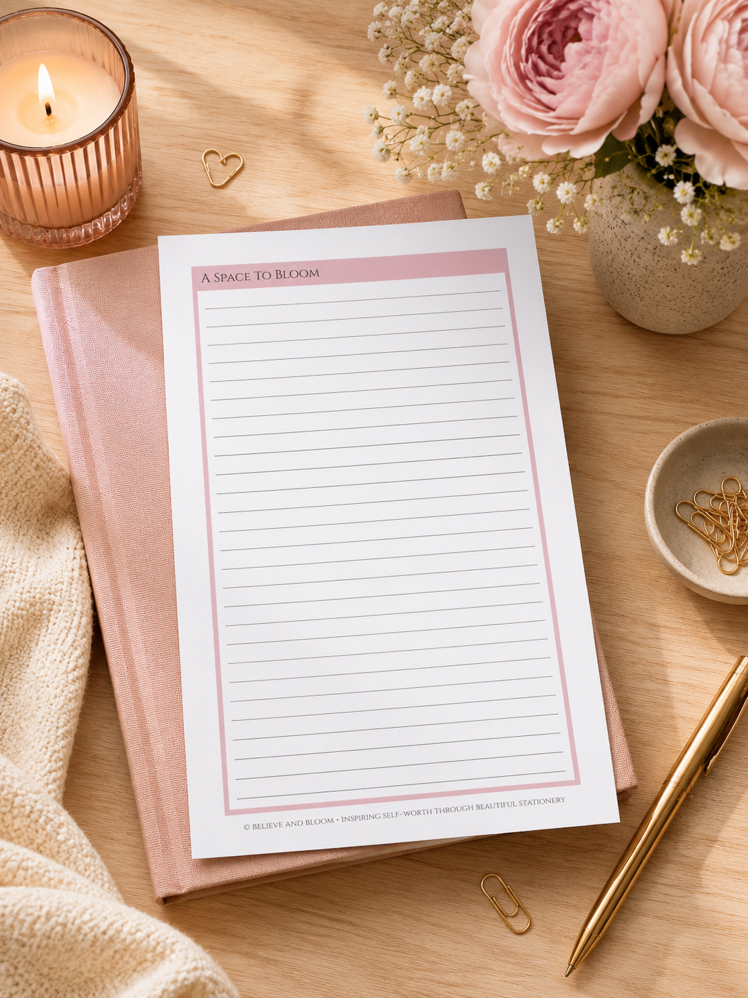 Self-Worth Bloom Journal | Printable 31-Day Guided Reflection Journal
