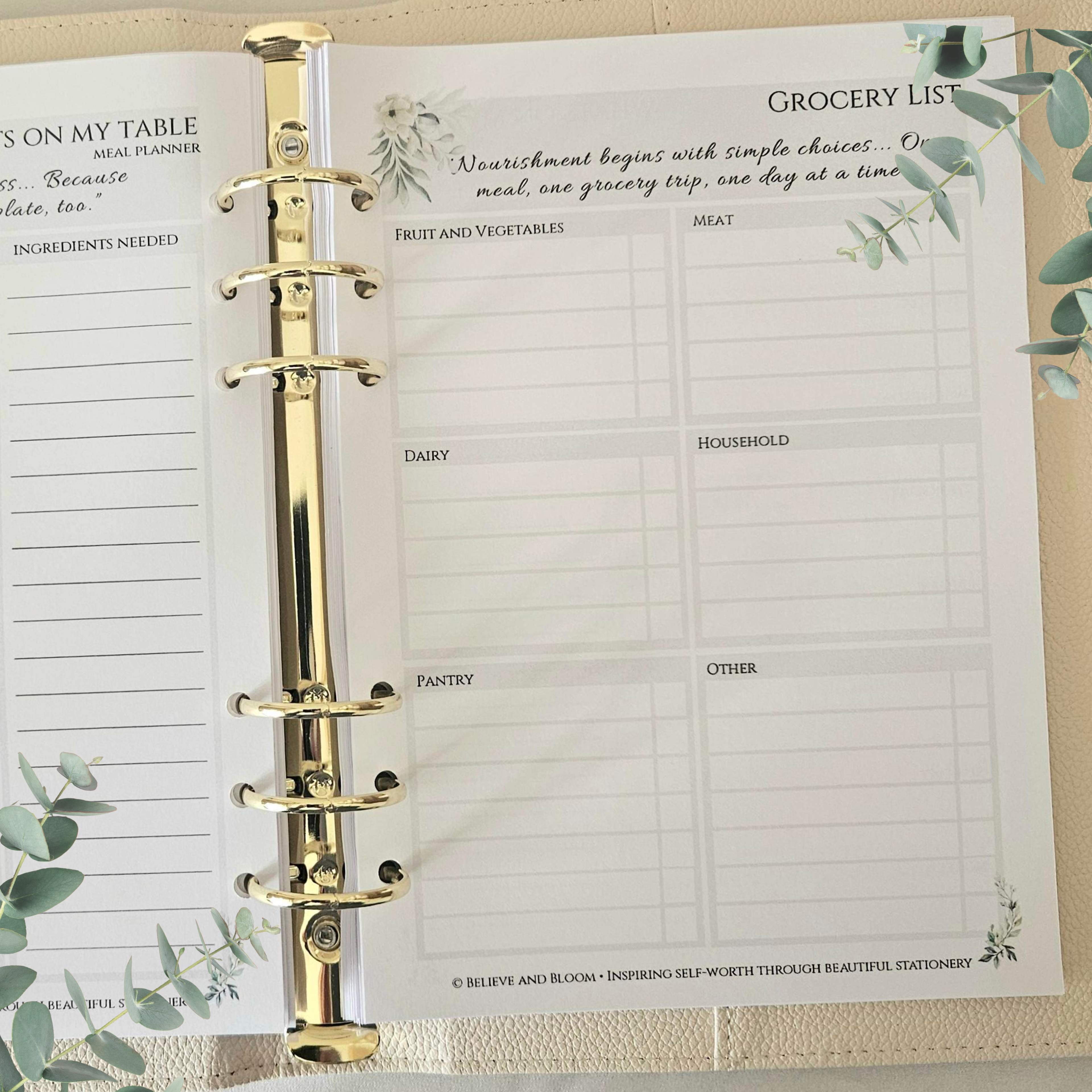 January Eucalyptus Monthly Planner Collection | Printable Planner Bundle