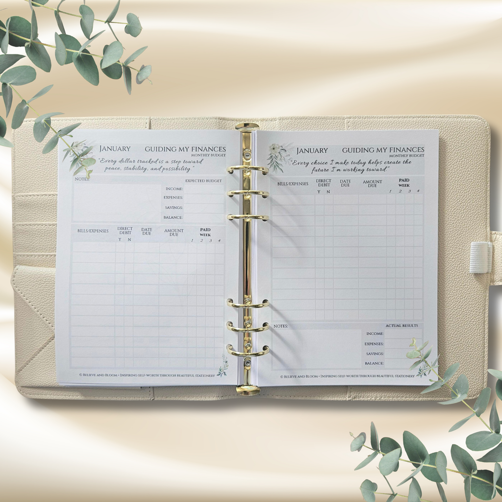 January Eucalyptus Monthly Planner Collection | Printable Planner Bundle