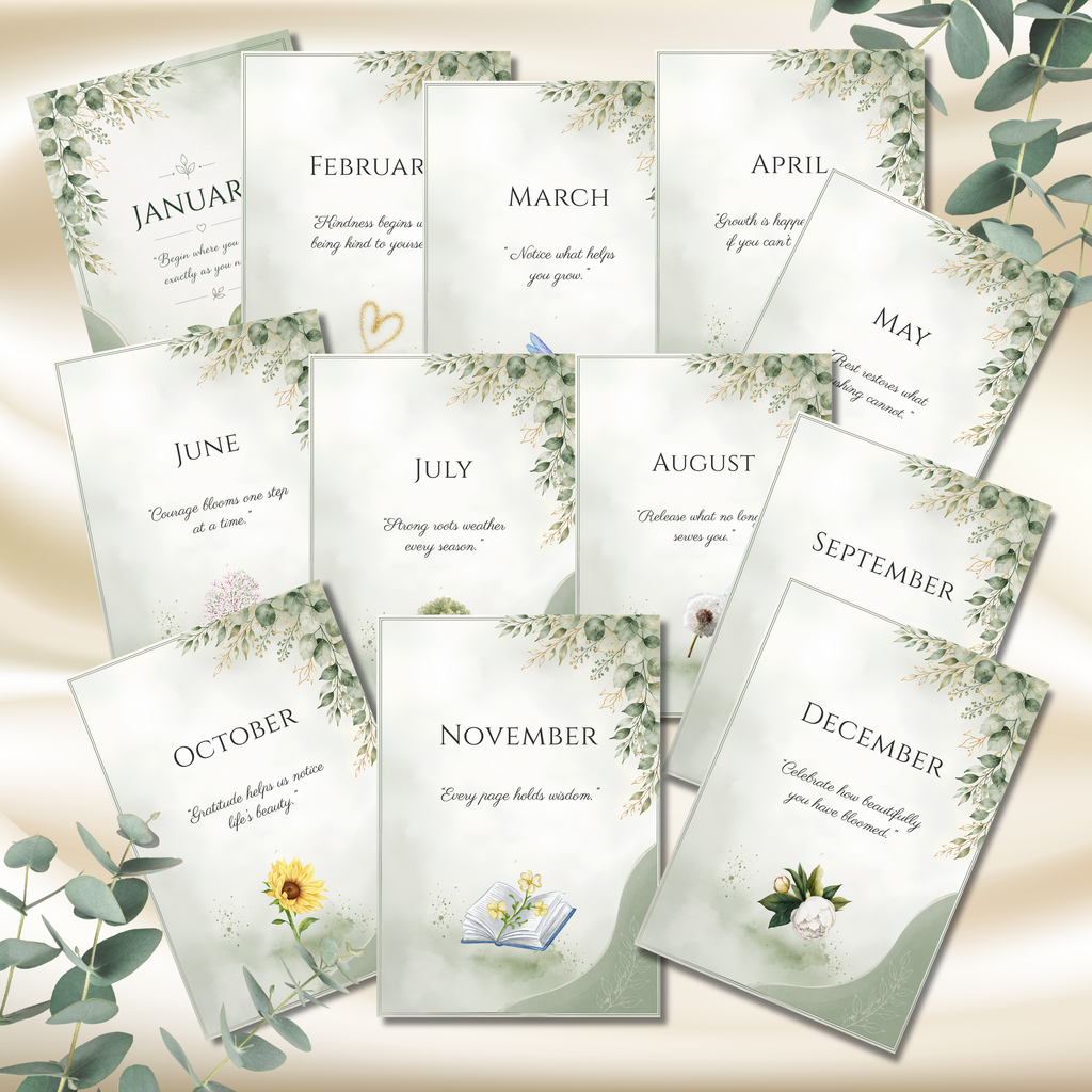 January Eucalyptus Monthly Planner Collection | Printable Planner Bundle