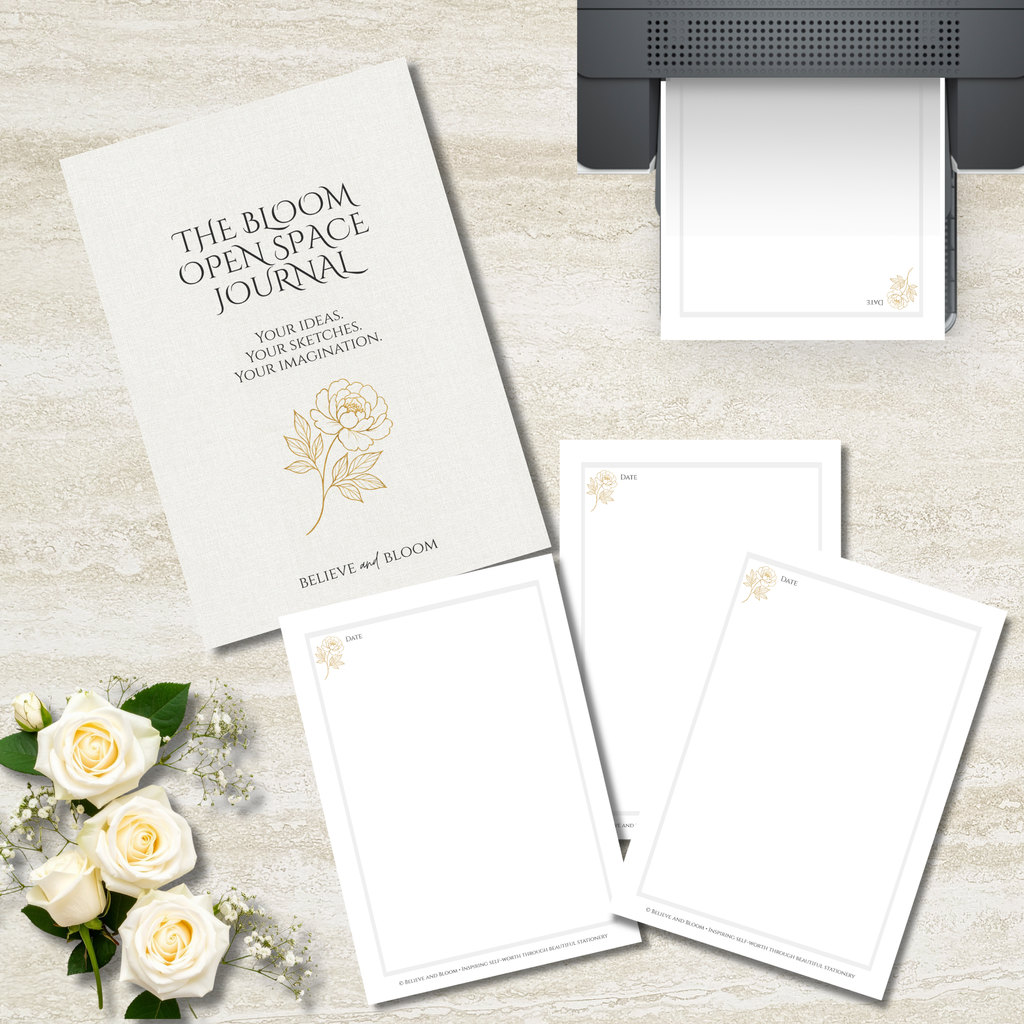 The Bloom Open Space Journal | Printable Blank Journal for Reflection & Creativity
