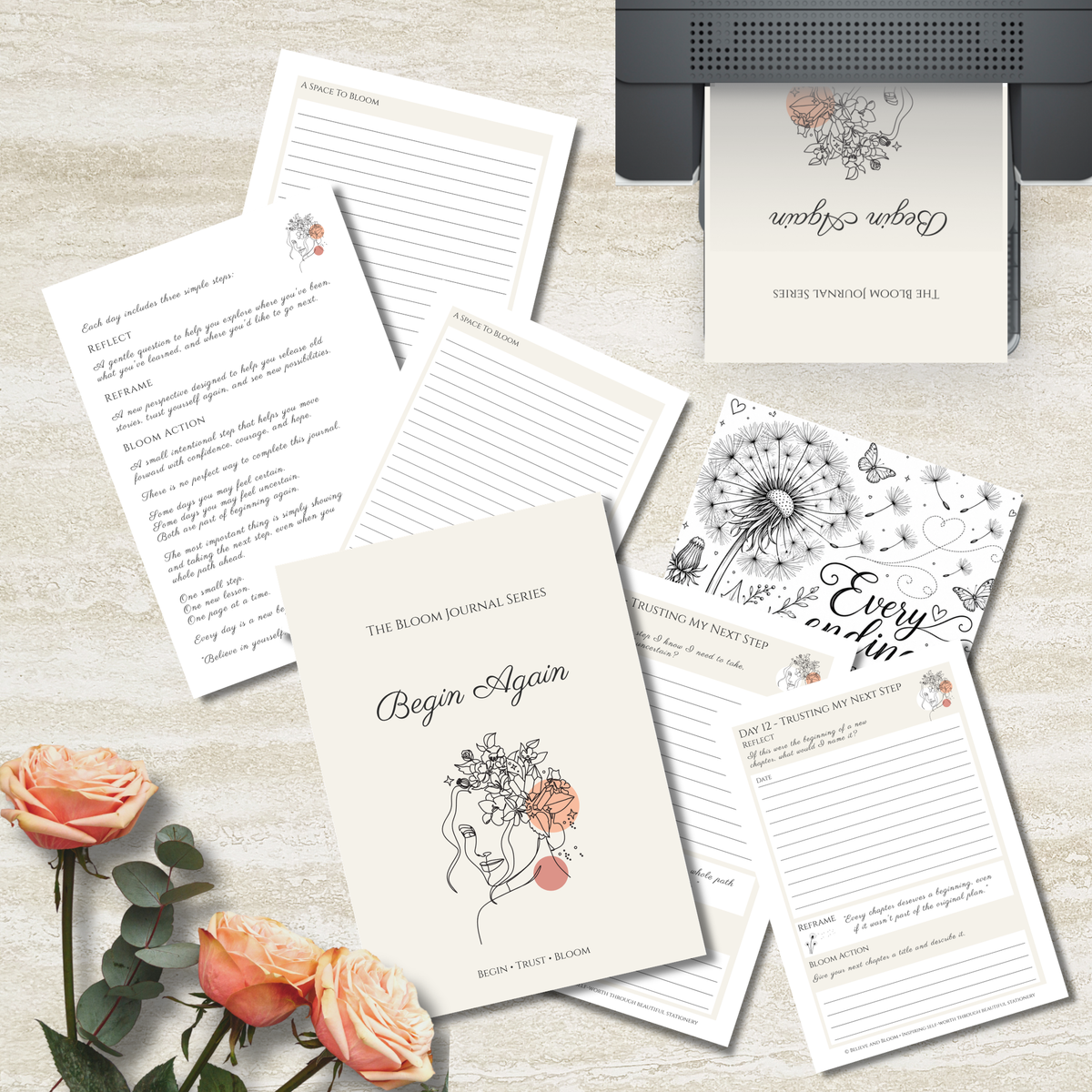 Begin Again Bloom Journal | 31-Day Printable Guided Journal