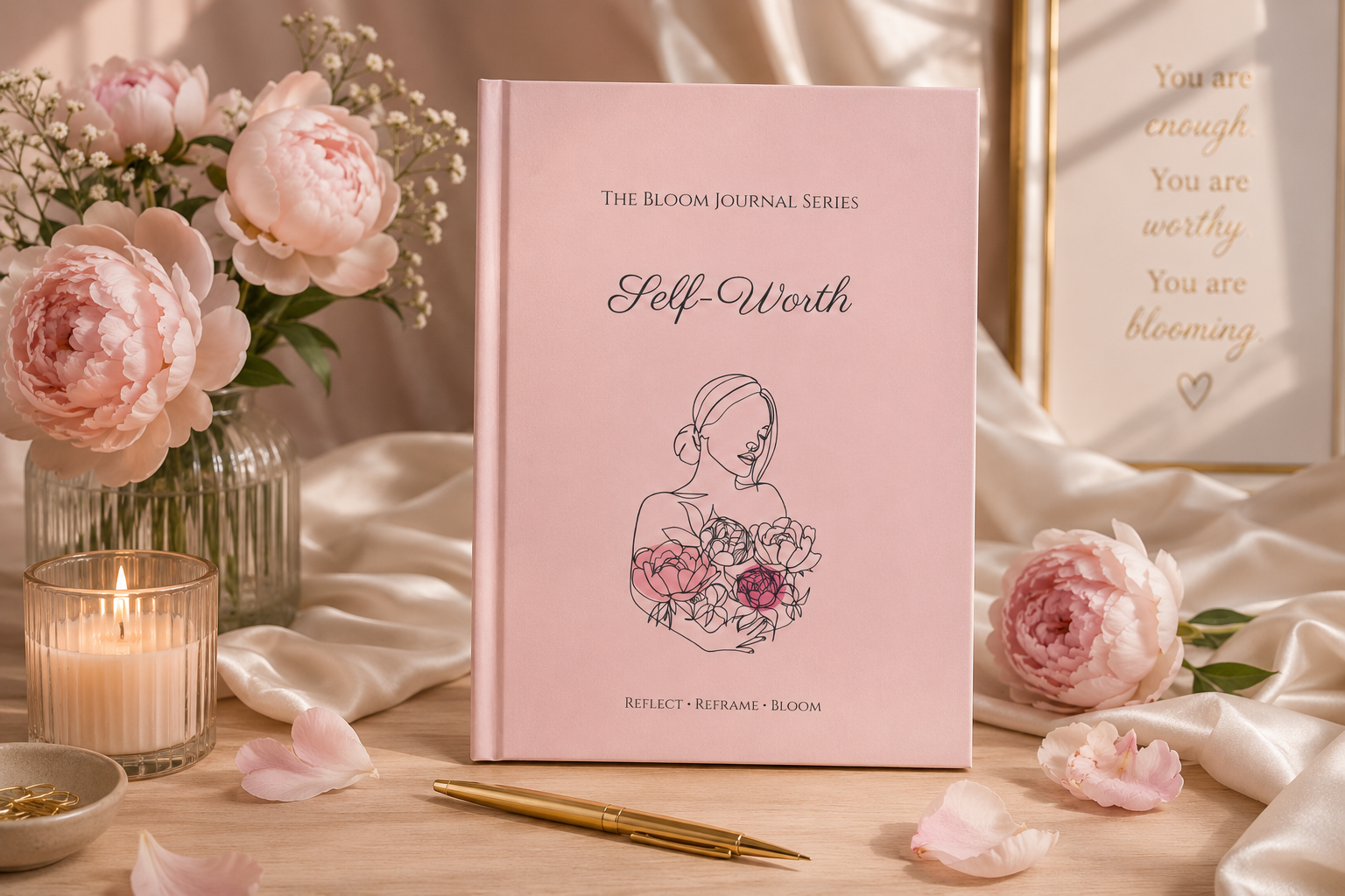 Self-Worth Bloom Journal | Printable 31-Day Guided Reflection Journal
