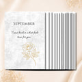 Gold Peony September Planner Journal – Monthly Printable PDF