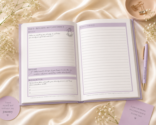 Confidence Bloom Journal | A 31-Day Journey to Self-Belief, Courage & Confidence