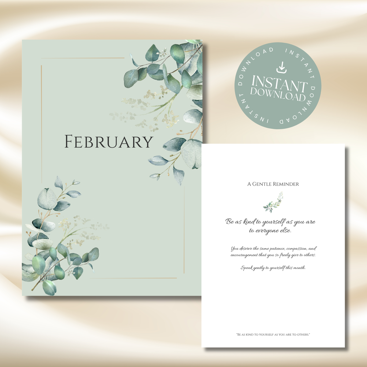 February planner cover page
