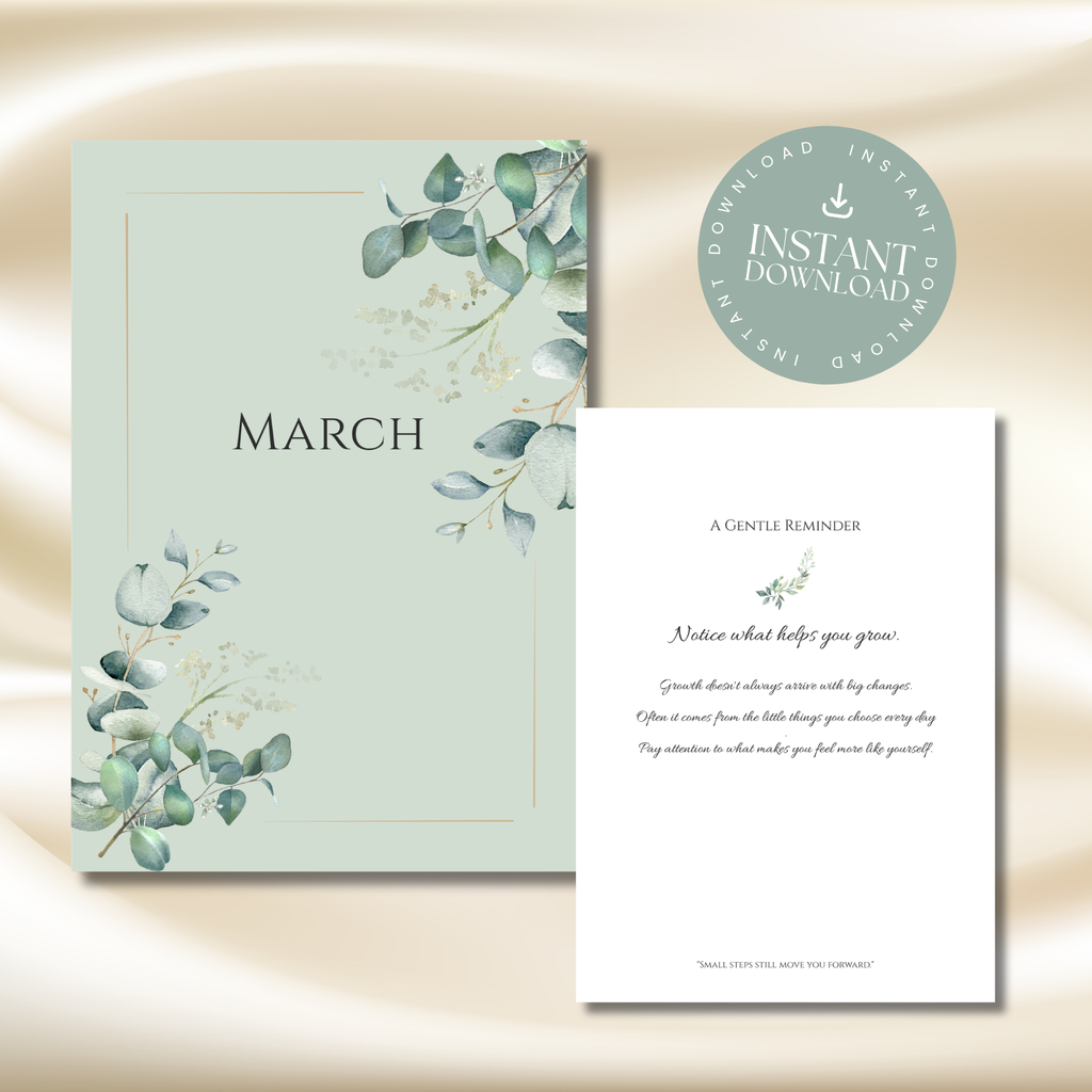March Eucalyptus Planner | Printable Monthly Planner