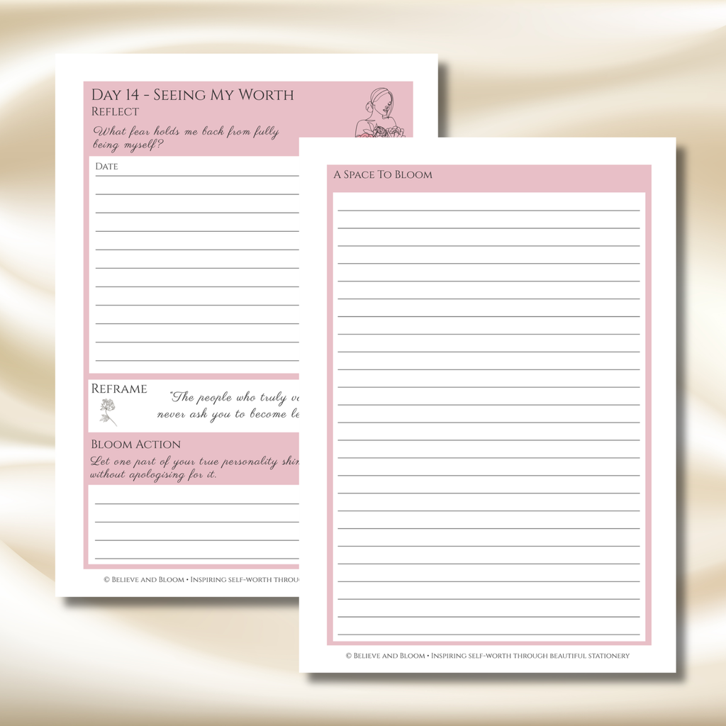 Self-Worth Bloom Journal | 31-Day Printable Guided Journal