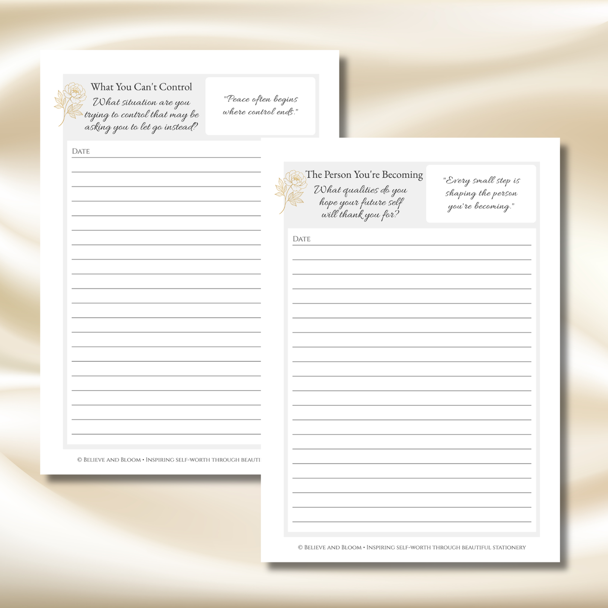 The Bloom Reflection Journal | 99 Guided Prompts for Self-Worth & Personal Growth