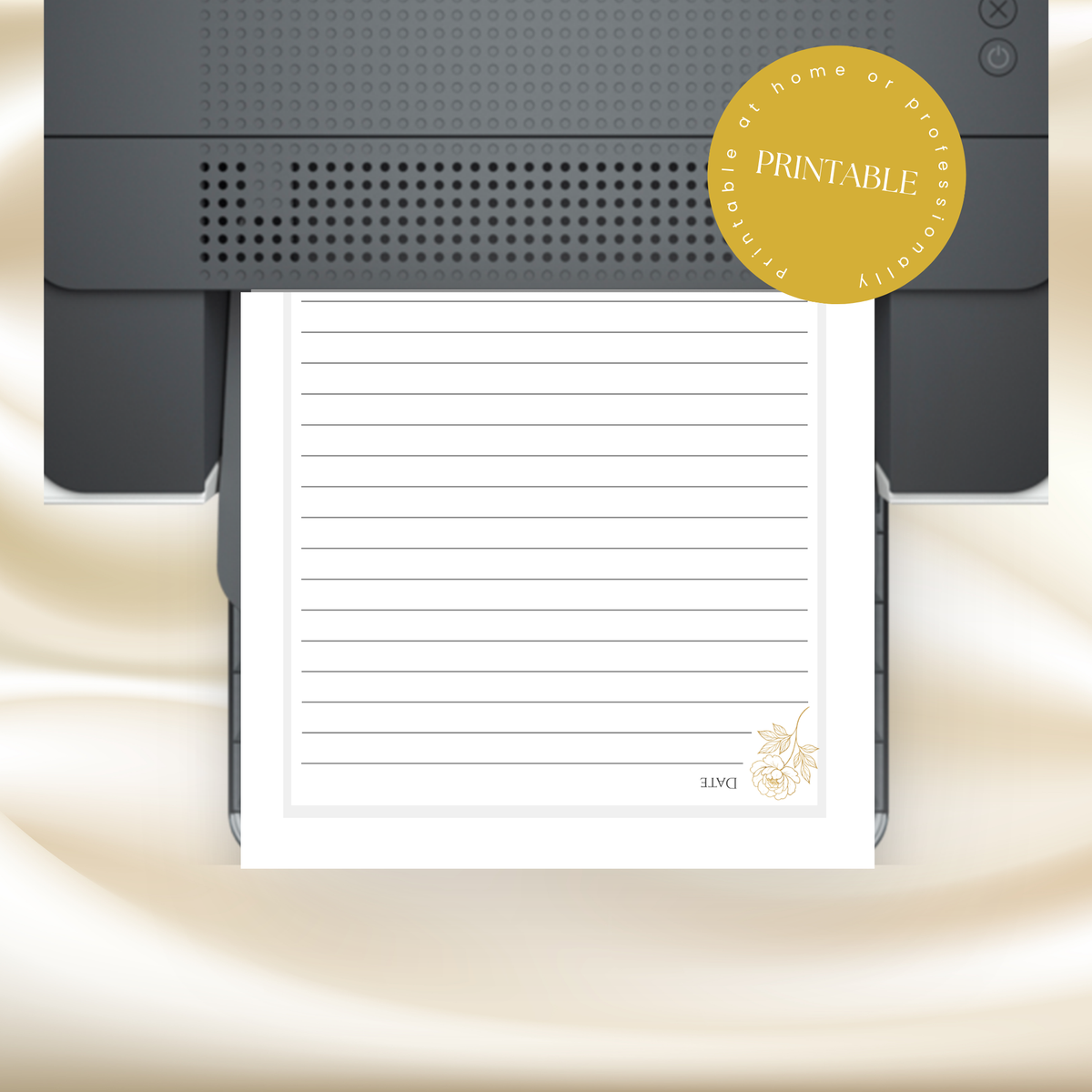 The Bloom Free Thoughts Journal | Printable Lined Journal