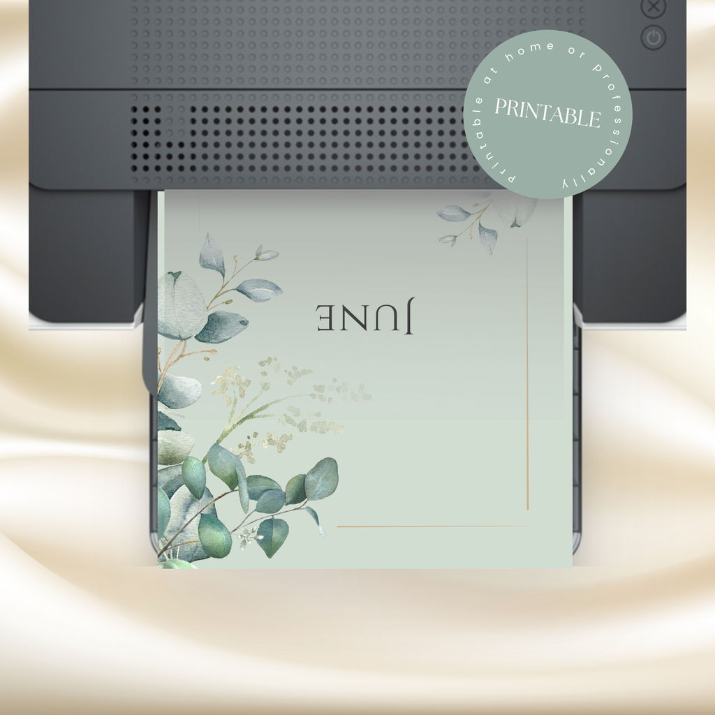June Eucalyptus Planner | Printable Monthly Planner
