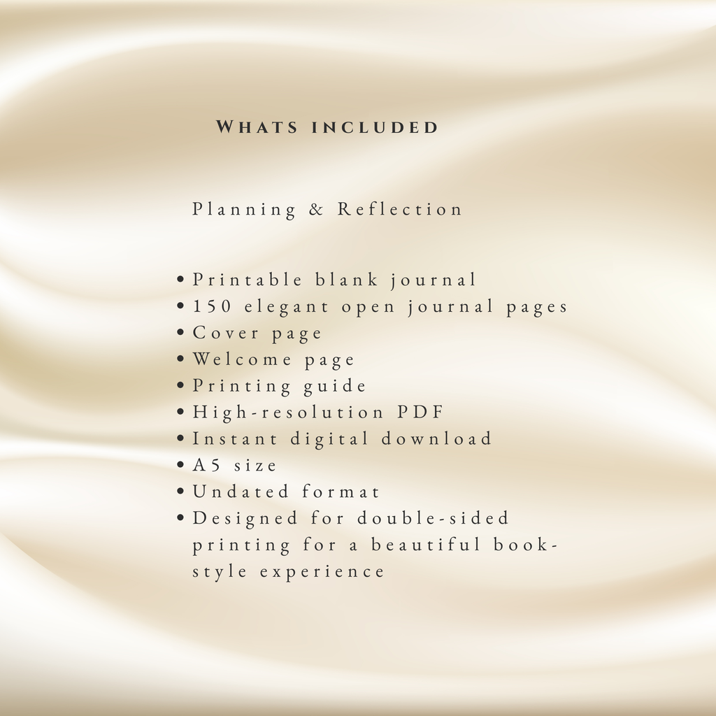 The Bloom Open Space Journal | Printable Blank Journal for Reflection & Creativity