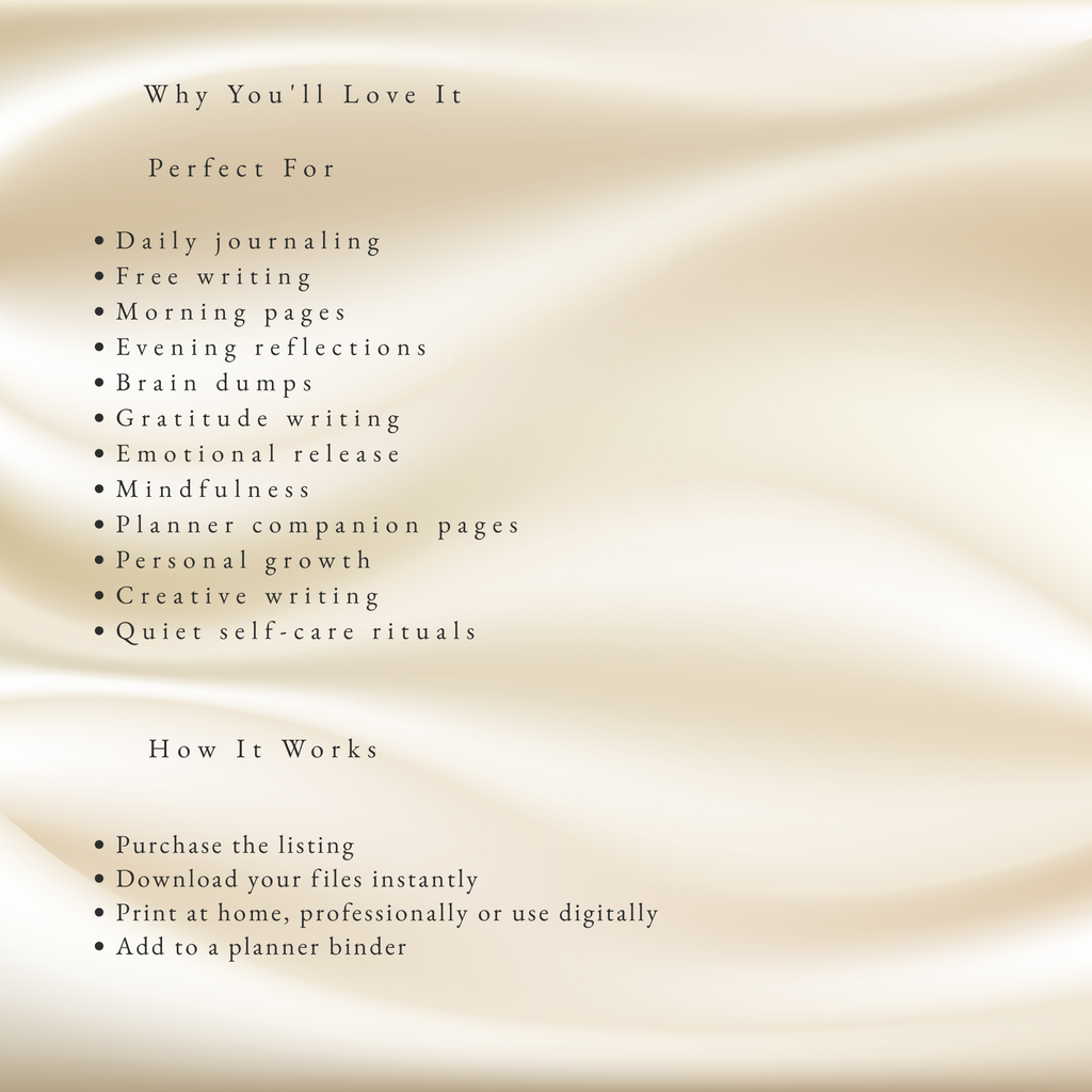 The Bloom Free Thoughts Journal | Printable Lined Journal